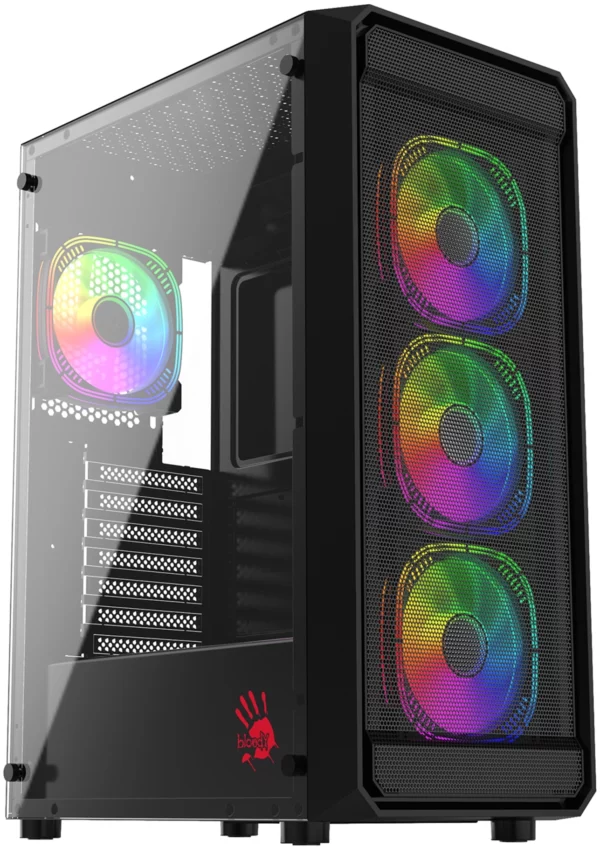 Корпус Bloody BD-CC114F черный без БП ATX 4x120mm 1xUSB2.0 1xUSB3.0 audio bott PSU