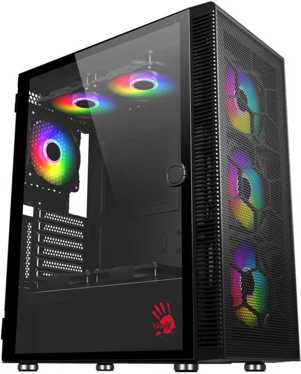 Корпус Bloody BD-CC116 черный без БП ATX 8x120mm 1xUSB2.0 1xUSB3.0 audio bott PSU