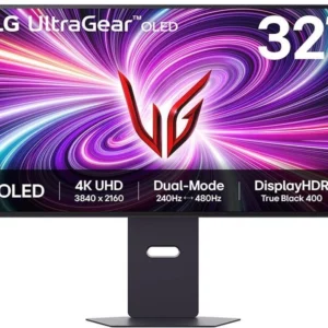 Монитор LG 31.5" 32GS95UV-B черный IPS LED 16:9 HDMI M/M матовая HAS Piv 275cd 178гр/178гр 3840x2160 240Hz DP 4K USB 5.6кг