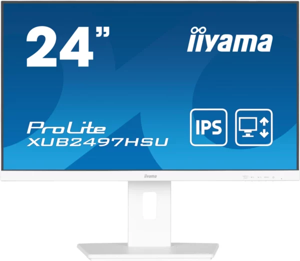 Монитор Iiyama 23.8" ProLite XUB2497HSU-W2 белый IPS LED 1ms 16:9 HDMI M/M матовая HAS Piv 1300:1 300cd 178гр/178гр 1920x1080 100Hz DP FHD USB 4.9кг