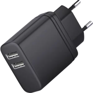 Сетевое зар./устр. BoraSCO 15W 3A 2xUSB универсальное черный (52583)
