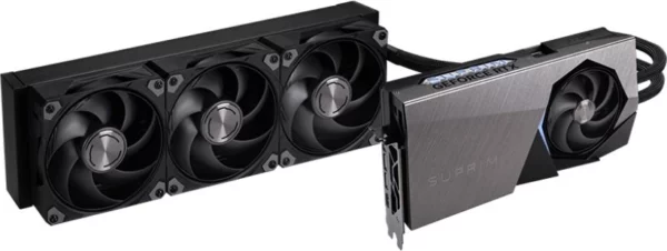 Видеокарта MSI PCI-E RTX 5080 16G SUPRIM LIQUID SOC NVIDIA GeForce RTX 5080 16Gb 256bit GDDR7 2745/30000 HDMIx1 DPx3 HDCP Ret