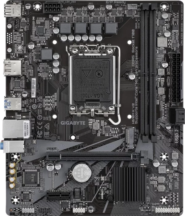 Материнская плата Gigabyte H610M K V2 Soc-1700 Intel H610 2xDDR5 mATX AC`97 8ch(7.1) GbLAN+HDMI+DP