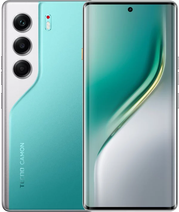 Смартфон Tecno Camon 40 Pro 5G 256Gb 12Gb зеленый моноблок 3G 4G 6.78" Android 14 50Mpix 802.11 a/b/g/n/ac NFC GPS GSM900/1800 GSM1900 Protect