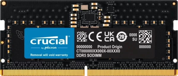 Память DDR5 8GB 5600MHz Crucial CT8G56C46S5 RTL PC5-44800 CL46 SO-DIMM 262-pin 1.1В single rank Ret