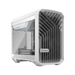 Корпус ПК без блока питания / Fractal Design FD-C-TOR1N-05 / Корпус ПК без блока питания/ Case Fractal Design Torrent Nano RGB TG Clear Tint, Mini-Tower, 1x180mm RGB, 2xUSB-A 3.2 + 1xUSB 3.2 Type-C mITX, mDTX White
