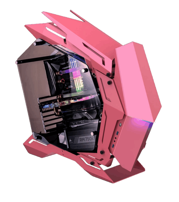 Корпус без блока питания / JONSBO MOD-3 Pink / Корпус без блока питания/ Case JONSBO MOD-3, Full-Tower, TG, no fans, 2xUSB-A 3.0, EATX, ATX, mATX, mITX Pink
