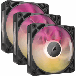Кулер для корпуса / Corsair CO-9051034-WW / Кулер для корпуса/ Case Cooler Corsair iCUE LINK RX120 MAX RGB (120x120x30mm, 4-pin PWM, RGB, 71.3CFM, 29.5dBA, 2000RPM, Black, 3pcs)