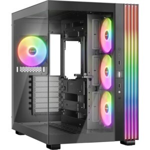 Корпус ПК без блока питания / Be Quiet LIGHT BASE 600 LX (BGW67) / Корпус ПК без блока питания/ Case be quiet! LIGHT BASE 600 LX, Midi-Tower, TG, 4x120mm ARGB, 2xUSB-A 3.2, 1xUSB 3.2 Type-C, ATX, mATX, mITX Black