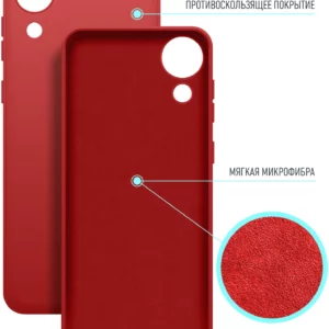 Чехол (клип-кейс) BoraSCO для Samsung Galaxy A03 Core красный (40945)