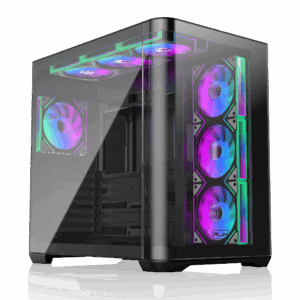 Корпус без блока питания / RAIJINTEK CO LTD 0R20B00258 / Корпус без блока питания/ Case Raijintek ATREUS BT7, Midi-Tower, TG, 7x120mm ARGB, 2xUSB-A 3.0 + 1xUSB Type-C , E-ATX, ATX, mATX, mITX Black