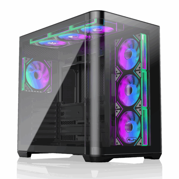 Корпус без блока питания / RAIJINTEK CO LTD 0R20B00258 / Корпус без блока питания/ Case Raijintek ATREUS BT7, Midi-Tower, TG, 7x120mm ARGB, 2xUSB-A 3.0 + 1xUSB Type-C , E-ATX, ATX, mATX, mITX Black