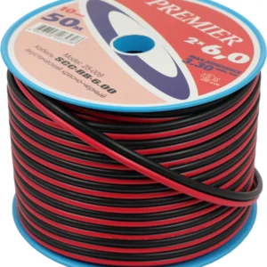 Кабель акустический Premier SCC-RB CCA 50м. черный/красный (25-009 50)