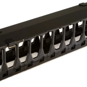 Кабельный органайзер Hyperline CMF-2U-FPL106-MCOV-RAL9005 пальцы 2U шир.:19" глуб.:106мм