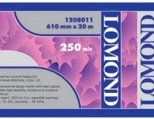 Винил Lomond 1208017 610мм-20м/белый самоклей. для струйной печати втулка:76.2мм (3") (упак.:1рул)