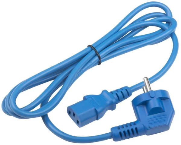Шнур питания Hyperline PWC-IEC13-SHM-1.8-BL C13-Schuko проводник.:3x0.75мм2 1.8м 250В 10А (упак.:1шт) синий