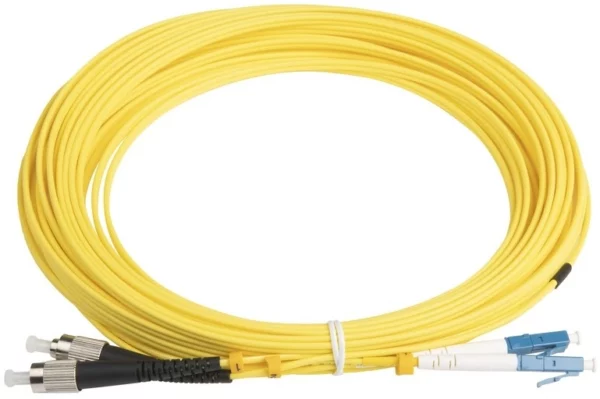 Патч-корд Hyperline FC-D2-9-FC/UR-LC/UR-H-10M-LSZH-YL FC-D2-9-FC/UR-LC/UR-H-10M 2x9/125 OS1/OS2 FC дуплекс UPC-LC дуплекс UPC 10м LSZH желтый