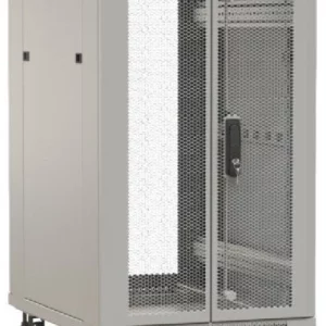 Шкаф серверный Hyperline (TTBR-2288-DD-RAL7035) напольный 22U 800x800мм пер.дв.перфор.2ств. задн.дв.перфор.2-хст. 2 бок.пан. направл.под закл.гайки 1000кг черный
