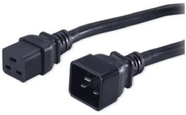 Шнур питания Hyperline PWC-IEC19-IEC20-5.0-BK C19-C20 проводник.:3x1.5мм2 5м 220В 16А черный