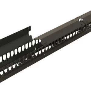 Кабельный органайзер вертикальный Hyperline CMF-OR-42U-150X149-C-RAL9005 двухсторонний пальцы 42U глуб.:149мм (упак.:1шт)