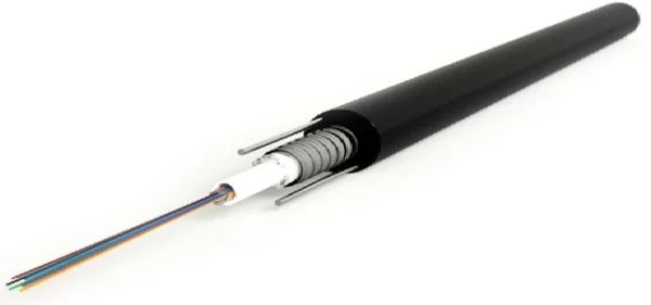 Кабель распределительный Hyperline FO-SRA-OUT-9S-4-PE-BK 4x 9/125 OS1/OS2 внешний PE 2м черный