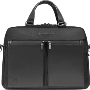 Деловая сумка Piquadro Orion CA6623S136/N с отделением для ноутбука черный ткань/натур.кожа