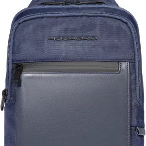 Рюкзак слинг мужской Piquadro Orion CA6625S136/BLU синий ткань/натур.кожа