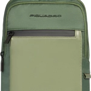 Рюкзак слинг мужской Piquadro Orion CA6625S136/VE хаки ткань/натур.кожа
