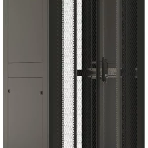 Шкаф серверный Hyperline TTBR-4282-DD-RAL9004 напольный 42U 800x1200мм пер.дв.перфор.2ств. задн.дв.перфор.2-хст. 4 бок.пан. 1000кг черный