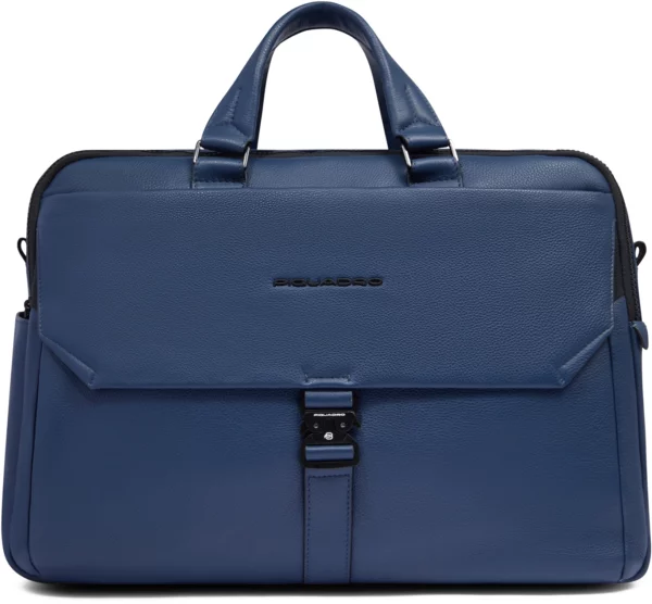 Деловая сумка Piquadro Than CA5981S135/BLU с отделением для ноутбука синий натур.кожа