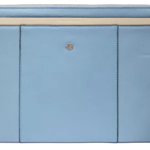 Клатч женский Piquadro Circle AC6368W92/AZBE2 голубой/бежевый натур.кожа