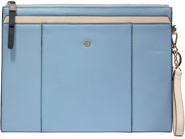 Клатч женский Piquadro Circle AC6368W92/AZBE2 голубой/бежевый натур.кожа
