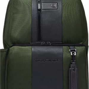 Рюкзак мужской Piquadro Brief2 CA3214BR2/VE2 хаки ткань/натур.кожа