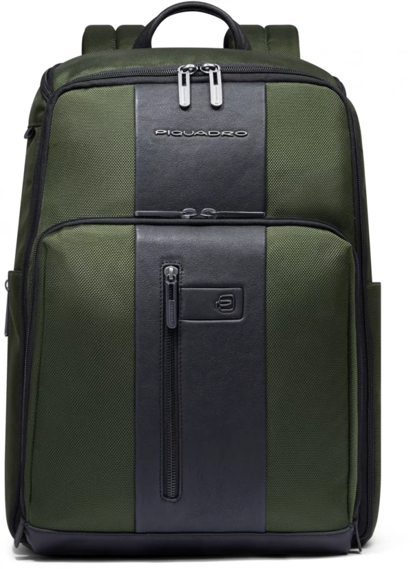 Рюкзак Piquadro Brief2 CA6648BR2/VE2 хаки ткань/натур.кожа