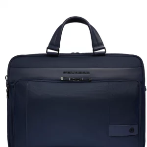 Деловая сумка Piquadro Wollem CA6637W129/BLU с отделением для ноутбука синий полиэстер/натур.кожа