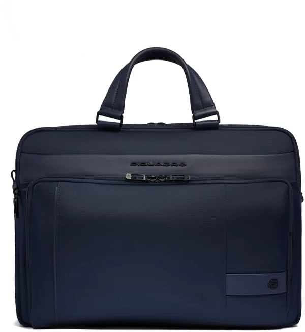 Деловая сумка Piquadro Wollem CA6637W129/BLU с отделением для ноутбука синий полиэстер/натур.кожа