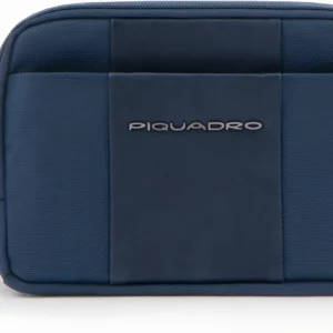 Косметичка Piquadro Brief2 BY6149BR2/BLU синий нейлон/натур.кожа