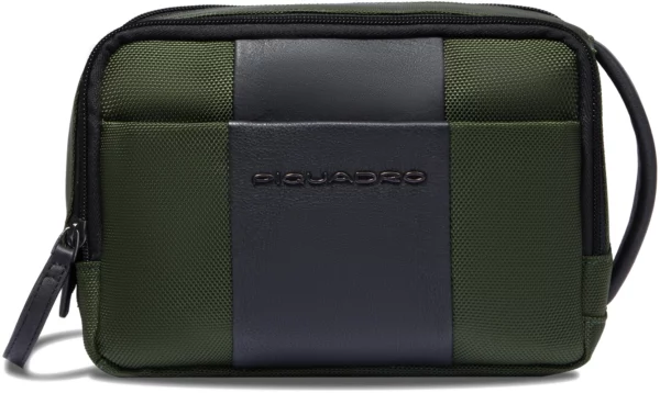Косметичка Piquadro Brief2 BY6149BR2/VE2 хаки нейлон/натур.кожа