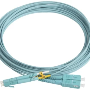 Патч-корд Hyperline FC-D2-503-LC/PR-SC/PR-H-0.5M-LSZH-AQ FC-D2-503-LC/PR-SC/PR-H-0.5M 2x50/125 OM3 LC дуплекс-SC дуплекс 0.5м LSZH аквамарин