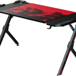 Стол игровой Bloody BD-TB201 столешница ЛДСП карбон каркас красный 140x75см
