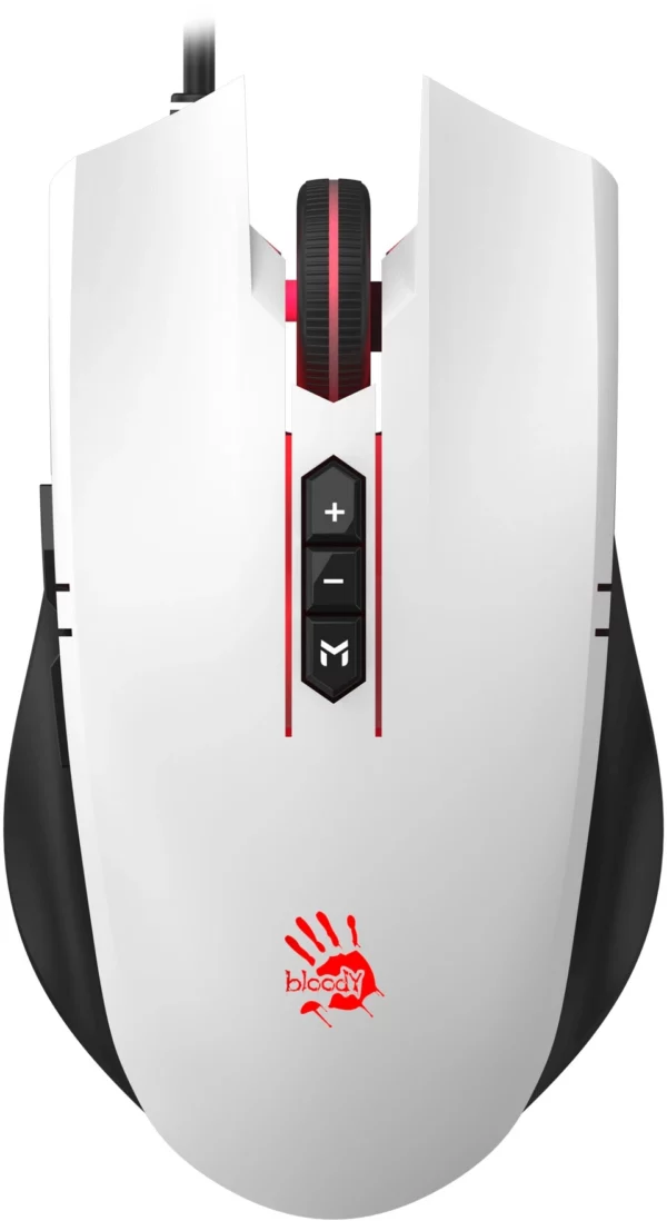 Мышь A4Tech Bloody ES7 белый оптическая 6000dpi USB 8but (RS7 PANDA WHITE)