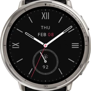 Смарт-часы Amazfit Active 2R A2437 Premium 43.9мм 1.32" AMOLED корп.серебристый рем.черный разм.брасл.:150-210мм