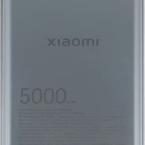 Мобильный аккумулятор Xiaomi Ultra Slim 5000mAh QC/PD 20W 2.4A USB-C серый (BHR9535GL)