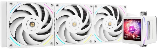Система водяного охлаждения Thermalright Elite Vision 360 ARGB Soc-AM5/AM4/1200/1700/1851 белый 4-pin 27.7dB Al LCD Ret (E-VISION-360-WH-ARGB)
