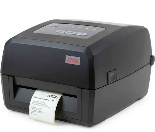 Термопринтер Атол TT44 (60110) 203dpi 203мм/с/USB/RS232/Eth для печ.накл. черный