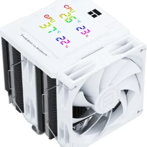 Устройство охлаждения(кулер) Thermalright Peerless Assassin 120 Digital Soc-AM5/AM4/1200/1700/1851 белый 4-pin 25.6dB Al+Cu LCD Ret (PA120-DIGITAL-WH)