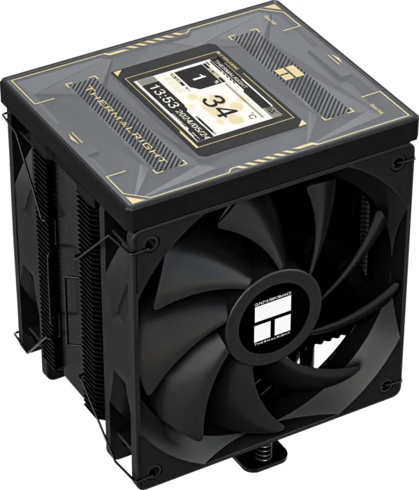 Устройство охлаждения(кулер) Thermalright Burst Assassin Vision 120 Soc-AM5/AM4/1200/1700/1851 черный 4-pin 25.6dB Al+Cu LCD Ret (BA120-VISION-BL)