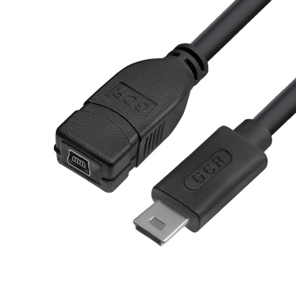 Удлинитель / GreenConnect GCR-52445 / GCR Удлинитель 1.0m MiniUSB, M/F, черный, GCR-52445