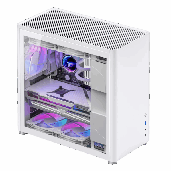 Корпус без блока питания / JONSBO D40 White / Корпус без блока питания/ Case JONSBO D40, Midi-Tower, TG, no fan, 1xUSB-A 3.2 + 1xUSB-C 3.2, ATX, mATX, White