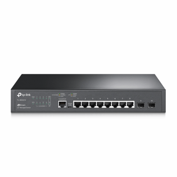 Коммутатор / TP-Link SG3210 / Коммутатор/ JetStream 8-Port Gigabit L2 Managed Switch with 2 SFP Slots UKplug